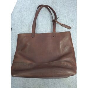 Buffalo Jackson Brown Leather Tote Bag Shoulder Bag Full Grain Minimalist